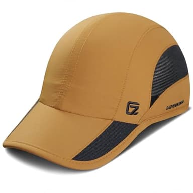 GADIEMKENSD Casquette de Sport à Séchage Rapide Légère Respirante Douce pour Courir en Extérieur pour Hommes Chameau