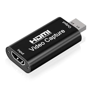 Yesimola Adaptateur HDMI Cartes de Capture Audio Vidéo Noir, Plug & Play Capture 4K Adaptateur USB HDMI Carte Portable pour Streaming vidéo en Direct Enregistrement Vidéo