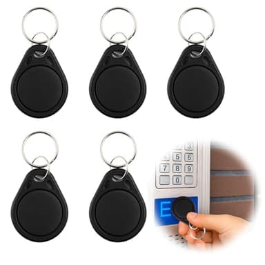 Lot De 5 Tags NFC, Badges RFID Avec Puce NTAG215, 540 Octets De Mémoire Pour Raccourcis IOS, Applications Android Et Amiibo - Tags RFID Polyvalents Pour Porte-Clés Et Domotique