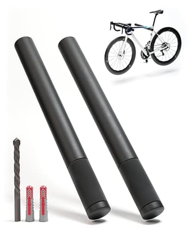 Borgen Support mural en bois pour vélos - Capacité de charge de 20 kg - Support mural stable pour vélo de route, VTT et vélo électrique - Noir naturel