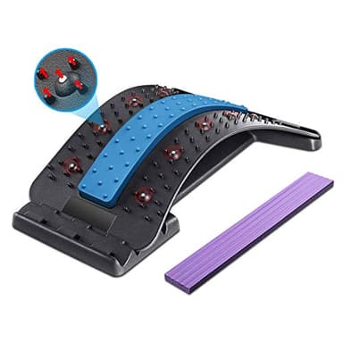 Dyroe Masseurs pour le Dos, Magic Stretcher Fitness Équipement de Stretch Soutien dos 4 niveaux réglables 10 magnétique,Etirement Lombaire,pour Hernie Discale, Sciatique, Scoliose