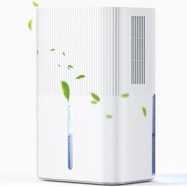 Déshumidificateur électrique 2700 ml, silencieux, avec arrêt automatique, minuterie 6-8-10 heures, mode sommeil, veilleuse 7 couleurs, portable, pour salle de bain, chambre (840 ml/24 h)