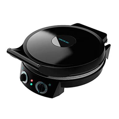 Cecotec Four Électrique pour Pizza Fun Pizza&Co, 1800W, Grill, Ø 31cm, Minuterie jusqu’à 30mins, Revêtement Rockstone, Température Réglable et Ouverture 180º avec deux plaques