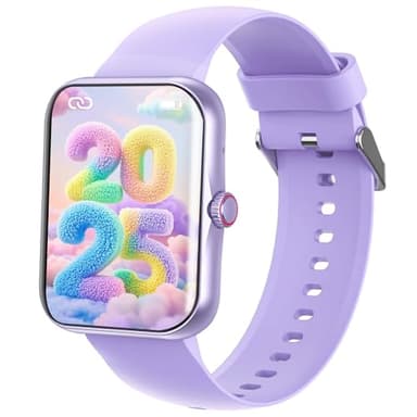 Alutoria Fitness Tracker Montre Connectée Enfant, 1,83" Smartwatch Montre Intelligente avec 100+ Modes de Sport Bluetooth Podomètre Moniteur de Sommeil Cadeau Ado Garçon Fille 6-16 Ans,Glossy Purple
