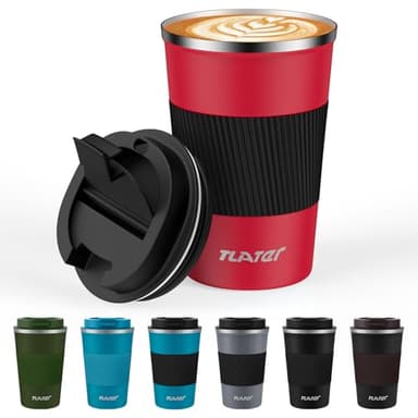 Tlater Mug Isotherme, 380ml Mug Thermos Café Mug Isotherme Cafe - Tasse Isotherme - Acier Inoxydable à Double Paroi Tasse Thermos pour les Boissons Chaudes et Froides, le Café, l'Eau et le Thé