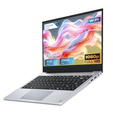 Ordinateur Portable 15.6 Pouces, Win11 PC Portable Celeron N4000 Processor, 8Go LPDDR4 RAM 256Go SSD, Laptop avec 1980*1080 IPS FHD Écran, Mini HDMI+USB3.0+BT4.2+WiFi5, Carte TF Développer to 1TB
