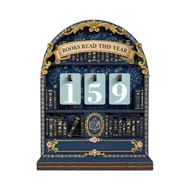 Livres Read This Year Tracker Étagère Ornement Lecture Challenge Tracker Livres en bois Lire cette année Compteur pour les lecteurs, les enseignants, les écrivains et les amateurs de bibliothèque