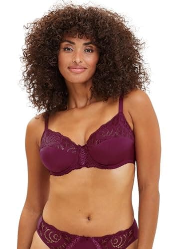 Sans Complexe - Modèle Amélie - Soutien-Gorge Classique avec Armatures - Femme - 110C - Rouge Rhododendron