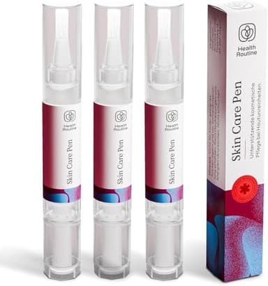 Health Routine Skin Care Pen – 3 Pack Stylo soin visage anti bouton et acné avec huile d’amande, huile d’arbre à thé et vitamine E – Soin ciblé contre imperfections et points noirs
