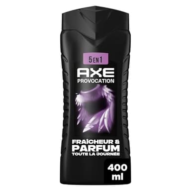 AXE - Gel Douche Homme 5en1 - Provocation - 24h Hydratant - 87% d'Ingrédients d'origine naturelle - Parfum noix de coco et poivre noir - 400ml