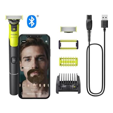 Philips OneBlade 360 avec connectivité Authentique visage + corps, tondeuse à barbe électrique, technologie 360, peigne réglable 5en1, 1x kit pour le corps, (modèle QP4631/30)