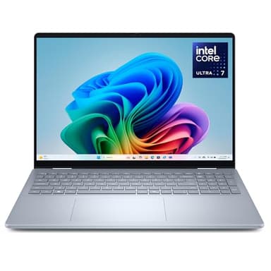 Dell 16 Plus 2-en-1 PC Portable Copilot+ DB06250-16" FHD+ (1920x1200) Tactile 16:10, Intel Core Ultra 7 Série 2, Intel Arc, 16Go RAM, 512Go SSD, Windows 11 Home, Clavier Azerty, Ice Blue