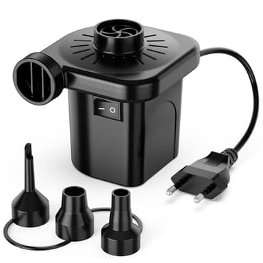 Pompe à air électrique Gonflable, 220-240 V, Pompe à air de Camping en Plein air avec 3 Buses, lit pneumatique, Bateau, Matelas pneumatique, canapé, Flotteur de Piscine