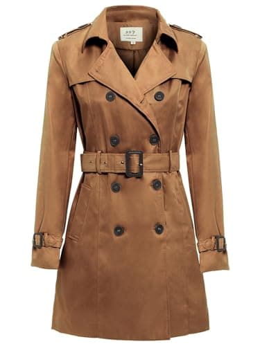 SS7 femmes Trench-coat femmes Mac (38, Chameau)