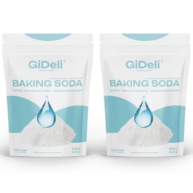 Bicarbonate de Soude Ménager Bicarbonate de Sodium 2kg Multi-Usages qualité des aliments Qualité PureBicarbonate de Soude, sel de sodium