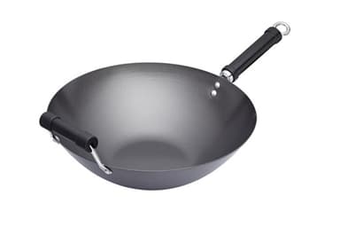 KitchenCraft World of Flavours Wok anti-adhésif pour plaqueà induction Acier carbone Taille XL 36 cm