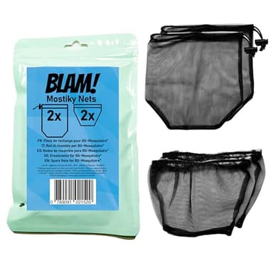BLAM! Mostiky Nets Compatible avec Biogents BG-Mosquitaire 2X Sacs de Capture et 2X Filets de sécurité. Rechange pour piège Moustique
