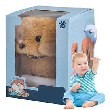 Jouet Interactif Pour Chiot – Chien Robot, Chiot Marcheur Réaliste | Effets Sonores Réalistes, Corps En Peluche Douce, Queue Remuante Et Aboiements Pour Tout-petits, , Bébés, Filles Et Garçons