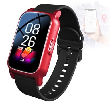 DEaThsalL Montre Connectée Senior Détecteur De Chute Traceur pour Personnes Âgées Suivi GPS Personne Agee Autonomie Longue en Temps Réel Bracelet Black