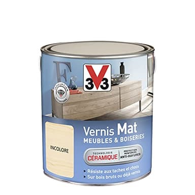 V33 Vernis intérieur Mat meubles & boiseries, Incolore 2,5L