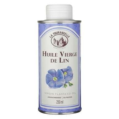 La Tourangelle - Huile vierge de lin - Alicament naturel - Huile santé riche en Oméga 3 et Omega 6 - 250 ml