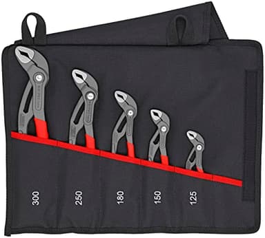 KNIPEX Jeu de pinces KNIPEX Cobra Jeu de pinces multiprises, 5 outils , 125 à 300 mm, trousse haute qualité, set de pinces, 00 19 55 S5