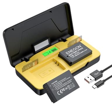 ENEGON Batterie LP - E12 20W Dual Storage Kit Chargeur Rapide (2X 1200mah) pour Canon EOS M50 Mark II, M50,1200D,100D, EOS M, M2, M10, M100, M200, Kiss X7, PowerShot SX70 HS