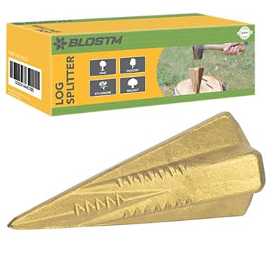 BLOSTM Coin Fendeur de Buche Manuel - 1,8kg Merlin Bois Fendre - À Toute Épreuve - Utilisé Pour les Petites et Grandes Bûches