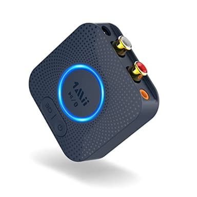 1Mii B06HD Récepteur Audio Bluetooth 5.1, Adaptateur Bluetooth pour HiFi Système Stéréo Domestique, avec aptX HD Faible Latence Low Latency 3D Surround, 15hrs Playtime, RCA 3,5mm AUX Jack