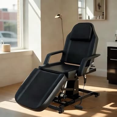 Table du Massage Réglable Lit du Massage Pliante Electrique pour Salon Professionnel et Maison, 82 cm (L) x 180 cm (l) x 63-87 cm (H) (Noir)