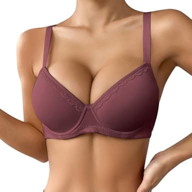 Generisch Ensemble de Bustier Multipack Soutien-gorge Push-Up Confortable et Respirant pour Femmes avec Armature, Soutien-gorge à Trois Rangées Bustier Ensemble de Femmes, marron, 85B