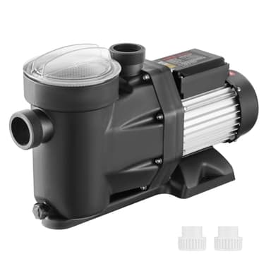 VEVOR Pompe de piscine 1,5 CV 220 V-240 V, 1450/2860 tr/min, 1100 W, 27 800 L/h débit maximum, pompe de circulation puissante, pompe de filtration économe en énergie pour piscines hors-sol