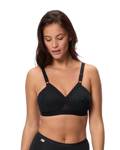 Playtex Soutien-Gorge Sans Armatures Cœur Croisé Classique Femme x1, Noir, 115D