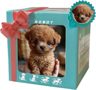 Chien Robot 2025, Mes Chiot robotiques réaliste,Chiot Robot Qui se Comporte comme Un Vrai Chiot, Chiens en Peluche interactifs pour Marcher, Aboie et Remue la Queue pour Adultes et Enfants (#01)