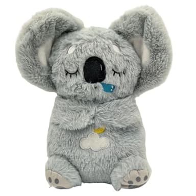 Animal en peluche respiratoire, 5 niveaux de respiration réglables Koala Sleep Buddy avec lumières musicales sensorielles, animal en peluche koala mignon avec oreilles mobiles, anti-anxiété p