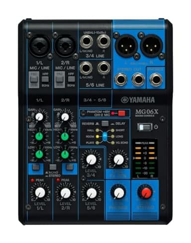Yamaha MG06X - Console de mixage compacte avec 6 canaux d'entrée, effets et préamplis micro D-PRE