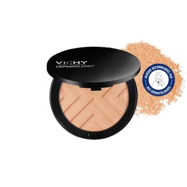 Vichy, Dermablend Covermatte, Fond de Teint Poudre Compacte, Anti-Imperfections, Longue Tenue 12H, Haute Couvrance, SPF 25, Adapté aux Peaux Sensibles, Teinte : Sable 35, 9,5 g