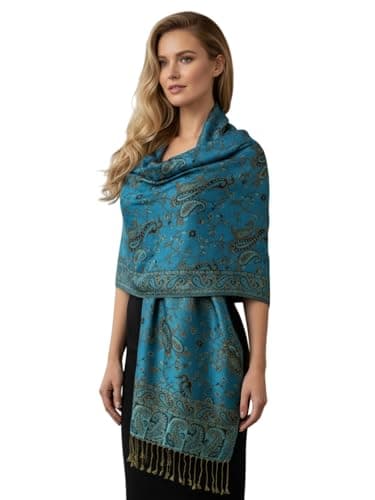 PASKMLNA Châle pashmina réversible cachemire aux couleurs élégantes, Large