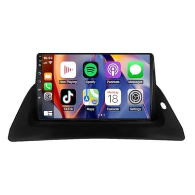Android 15 système Equipé du 9 Pouces 2 DIN Autoradio BT pour Renault Kangoo 2009-2018 avec sans Fil Bluetooth/FM/AM/RDS/Lien Miroir/GPS/Charge Rapide/Caméra de Recul(L1 2+32G)