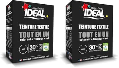 Ideal Teinture Textile Tout en un 230 g Noir (Lot de 2)
