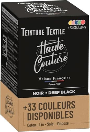 Teinture Textile Noir Intense - 350g Tout-en-un - Prêt à l'emploi pour Vêtements et Tissus HAUTE COUTURE