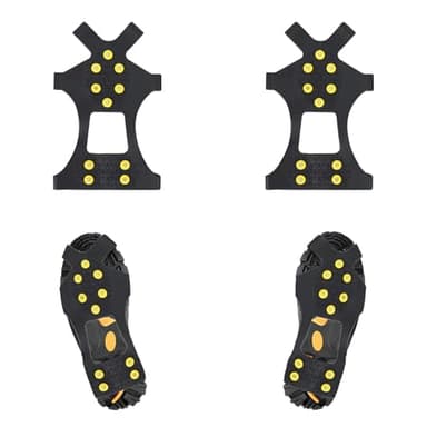 2 pcs Crampons antidérapants,Glace Traction Antidérapant, Inoxydable Crampons,Crampon à Neige Antidérapant,Glace Traction Crampons Antidérapant,pour Hiver Randonnée Pêche Marche (Unisexe).
