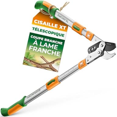 GRÜNTEK Cisailles Coupe-Branches Ébrancheur Téléscopique XT 940 mm à Lame France 82 mm