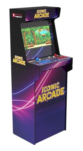 Iconic Arcade - Borne d'Arcade rétro Gaming: 140 Jeux Inclus et Plus de 1000 Jeux téléchargeable - Écran Full HD 21 Pouces