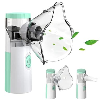 Nebulisateur Inhalateur pour Adultes et Enfants, Nébuliseur Portable Rechargeable avec 2 Masques et Embout Buccal, Vitesse d’Atomisation Réglable, pour Usage Domestique