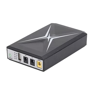 Pyhodi Mini Batterie de Secours UPS 10 400 MAh, Alimentation sans Interruption pour Caméra de sécurité avec Entrée DC USB, Sortie USB 5 V DC 9 V 12 V 2 A, Routeur WiFi avec Large