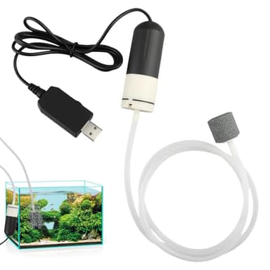 Mini Pompe à Air Aquarium USB pour Pierre à Bulles Bulleur Oxygène Portable Silencieuse et Économe Pompe Aquarium Faible Consommation pour Bassins d'eau Douce Marine Facile à Installer pisciculteurs
