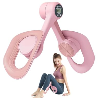 SKIKHN Hip Trainer Exerciseur, Entraîneur de Muscle Pelvien, Appareil D'entraînement du Plancher Pelvien, EntraîNeur de Cuisse avec Rotation à 360°, pour Muscles du Plancher Pelvien, Fessiers (Rose)