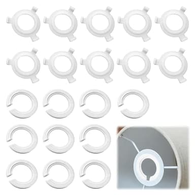 Adaptateur Abat Jour, 20 pièces Adaptateur E14 Vers E27, Lampshade Reducer Ring, Abat-Jour Bague Adaptateur Base, E14 To E27 Adapter, Convient aux lampes de table et aux plafonniers.