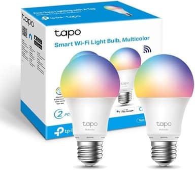 Tapo Ampoule Connectée WiFi, Ampoule LED E27 Multicolore 2500K-6500K, Dimmable 8.7 W 806Lm, Compatible avec Alexa et Google Home, Commande Vocale, Economie d'énergie, L530E(2-pack)